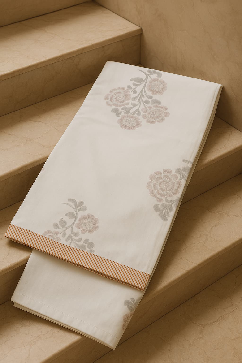 Block Printed Muslin Cotton Dohar