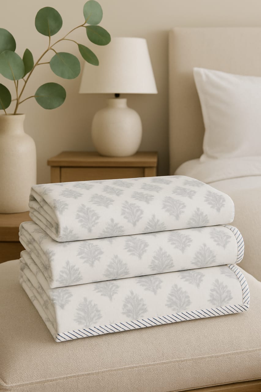 Block Printed Muslin Cotton Dohar