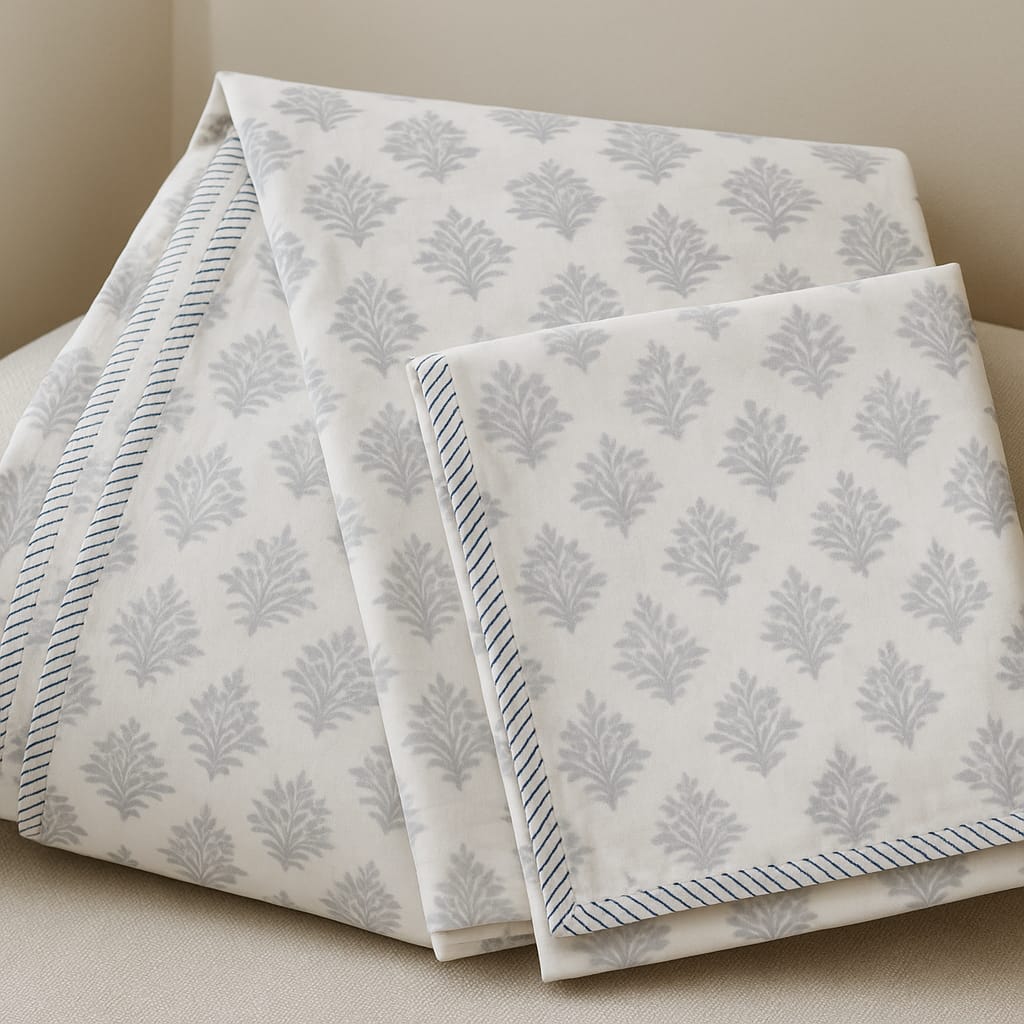 Block Printed Muslin Cotton Dohar
