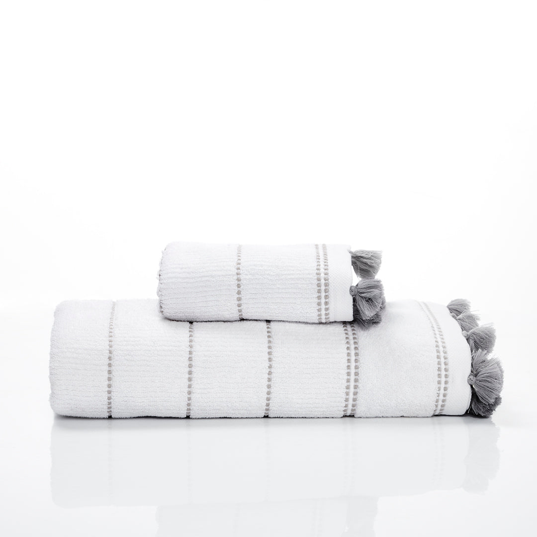Olivia White Coloured Towel