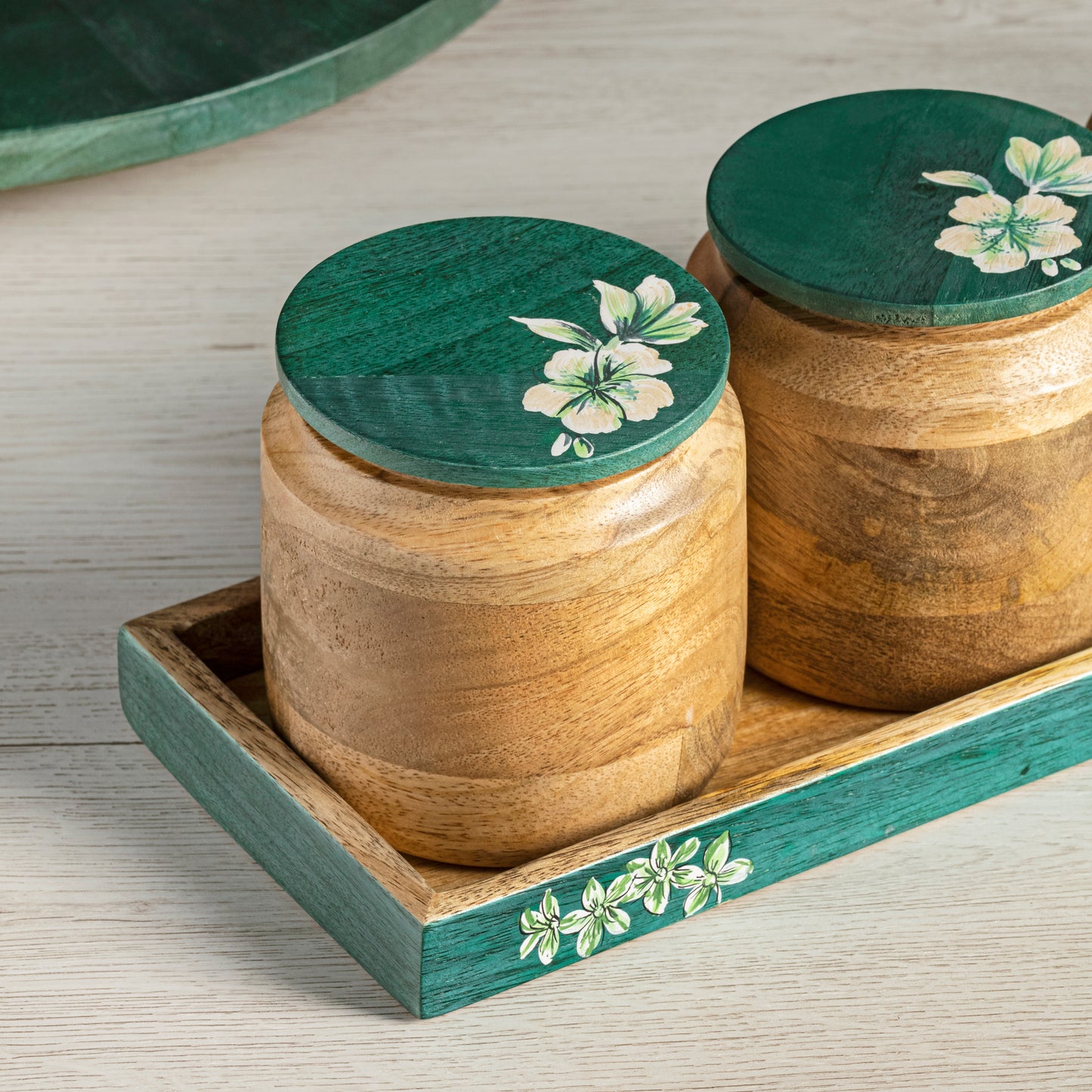 Brunnera Tray With Iris Jars | Houmn