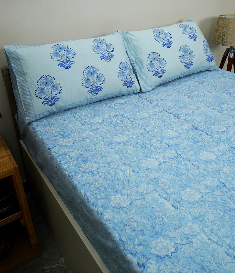 Blue Meadow Bedsheet Set