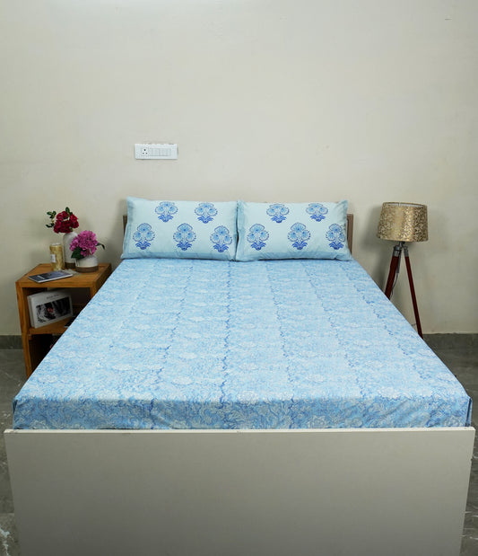 Blue Meadow Bedsheet Set