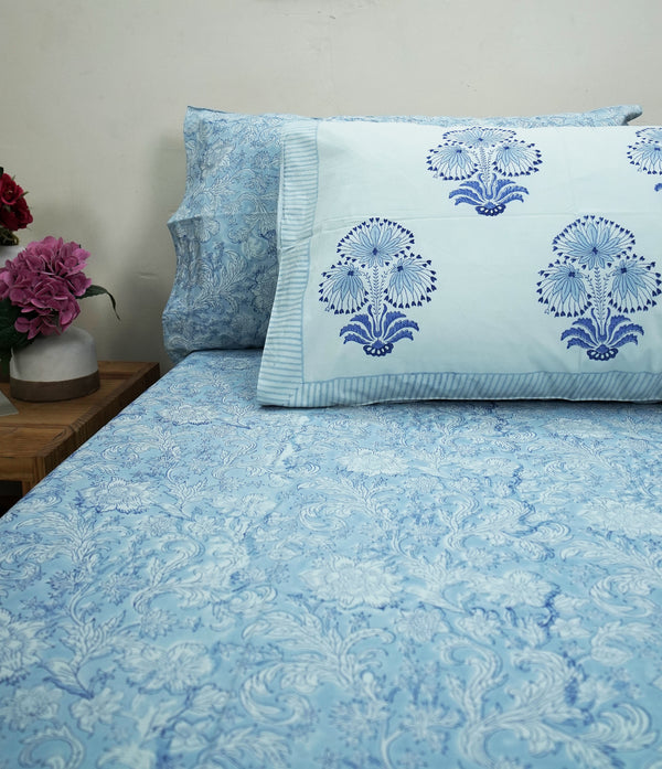 Blue Meadow Bedsheet Set