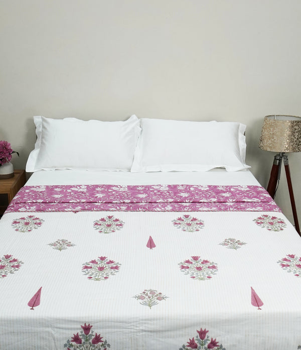 ORCHID DREAM BLOCK PRINTED DOHAR