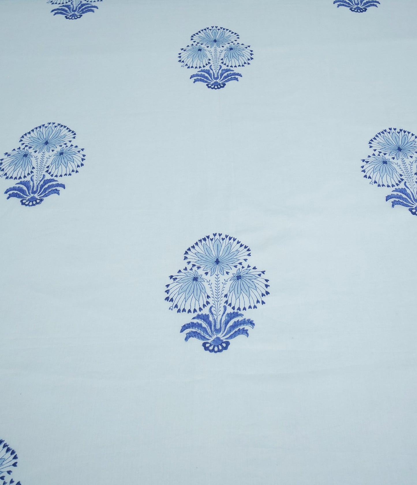 BLUE MEADOW BLOCK PRINTED DOHAR