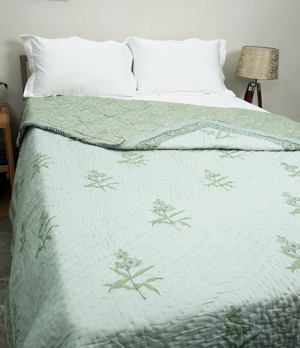 TIMELESS TOUCH COTTON BLOCK PRINT QUILT