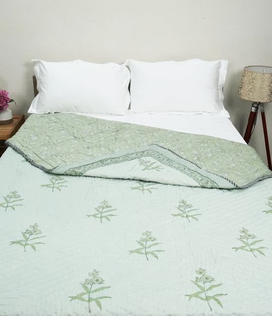 TIMELESS TOUCH COTTON BLOCK PRINT QUILT