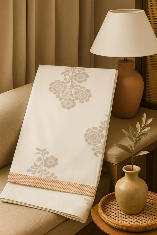 Block Printed Muslin Cotton Dohar