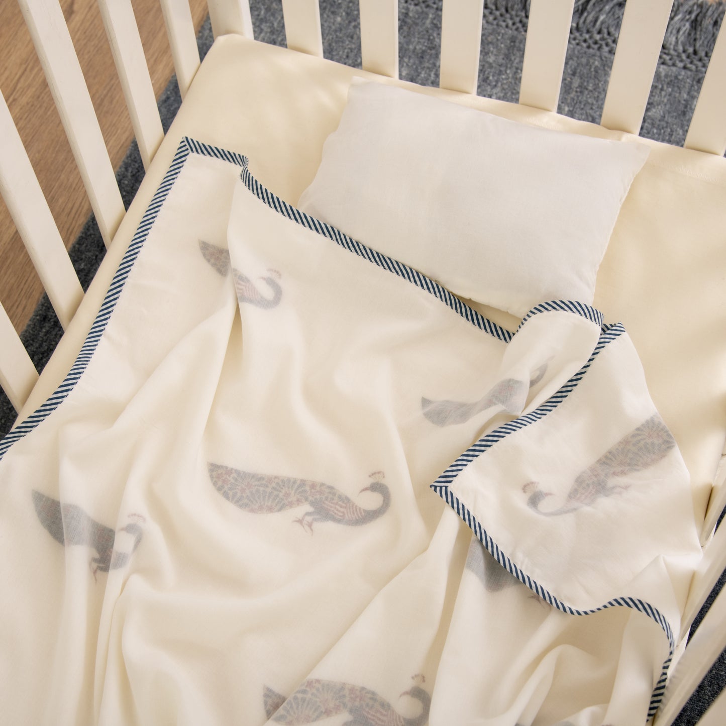 PEAHEN BLOCK PRINTED KIDS DOHAR