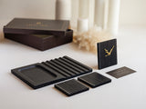 Cascade Desk Organisers Set with Table Clock and Coasters