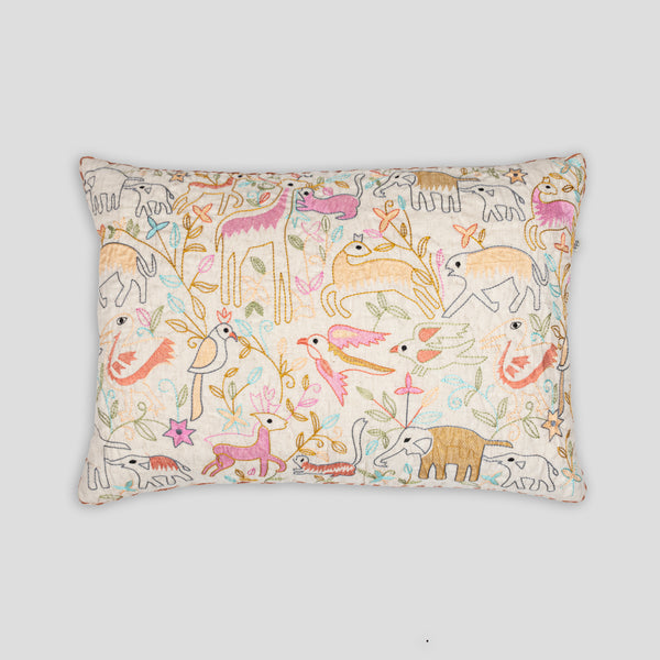 Flower Monkey Vintage Silk Scarf Pillow 28