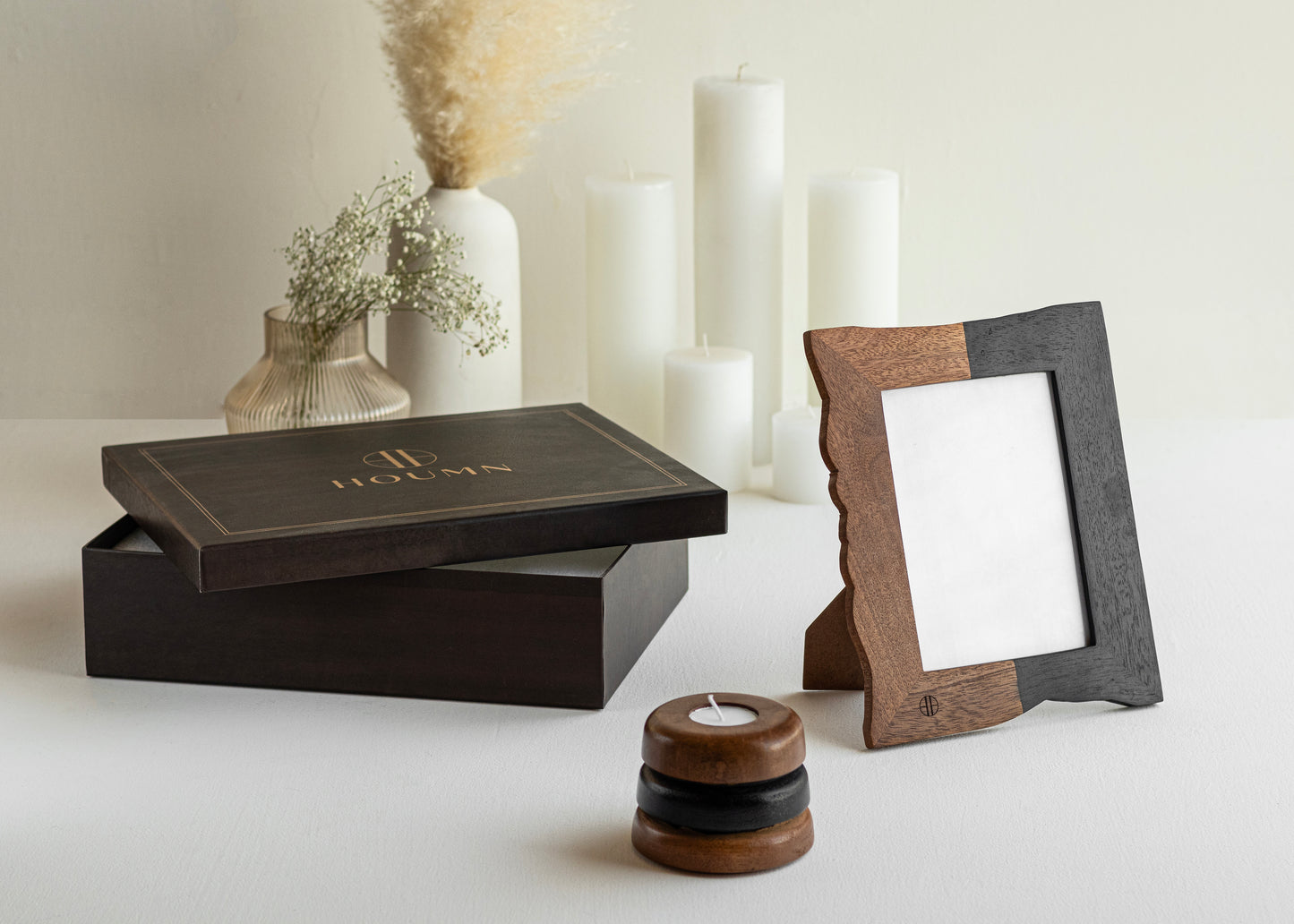 Harmony Photoframe & Tea- light Holder Set