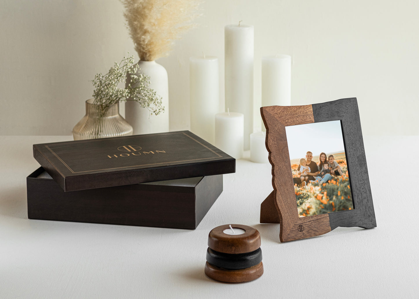 Harmony Photoframe & Tea- light Holder Set