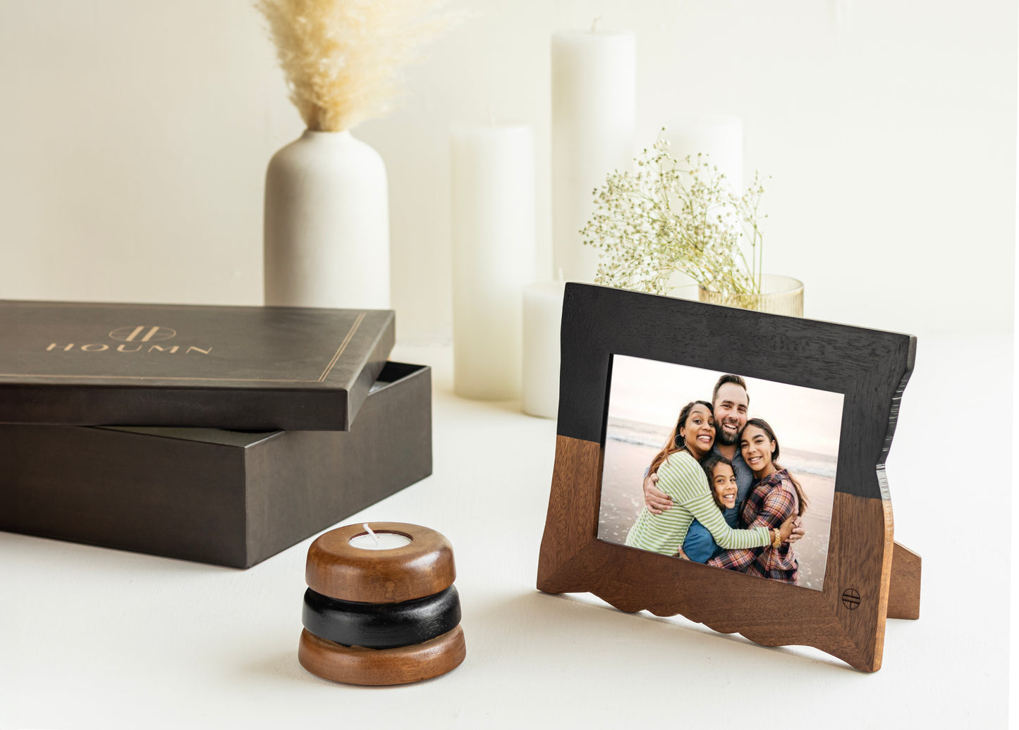 Harmony Photoframe & Tea- light Holder Set