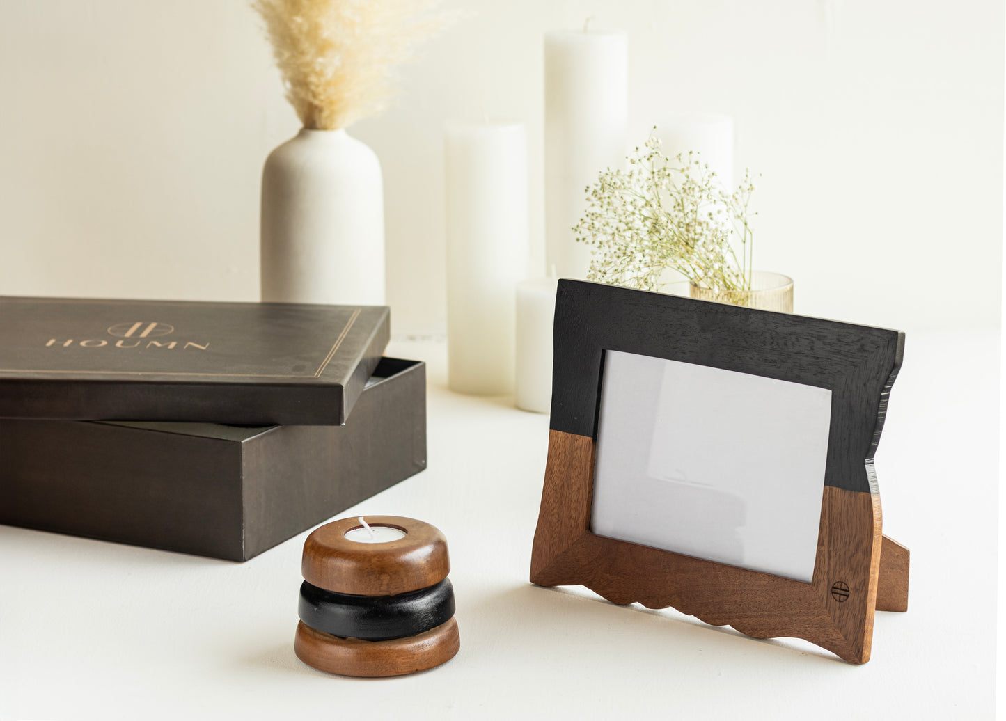 Harmony Photoframe & Tea- light Holder Set