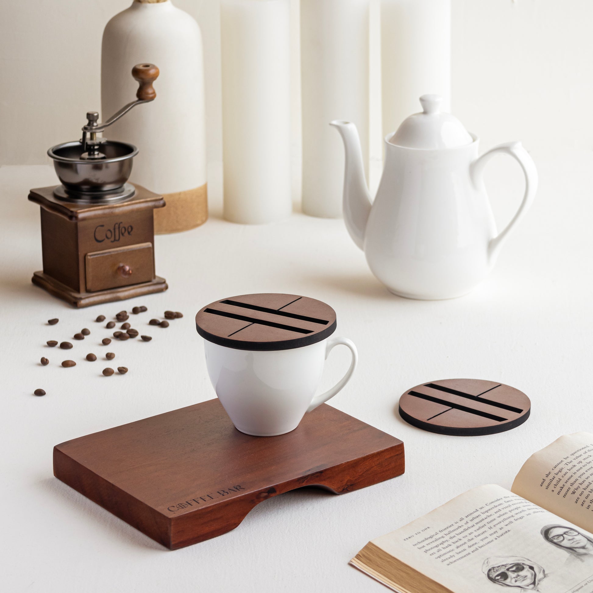 Artisanal Coffee Coasters Set | Houmn