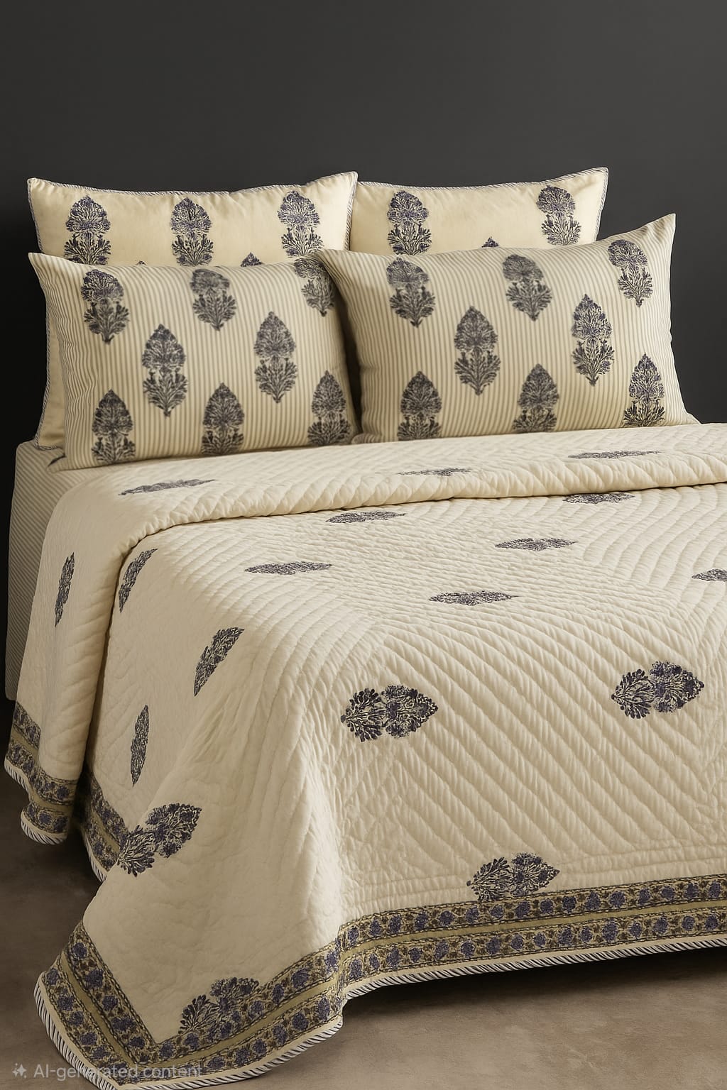 Block Print - 6 Pieces Bedding set