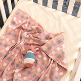 BUNNY BABY BLANKET/THROW WITH TOY