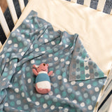 LITTLE LAMBY BABY BLANKET/THROW WITH TOY