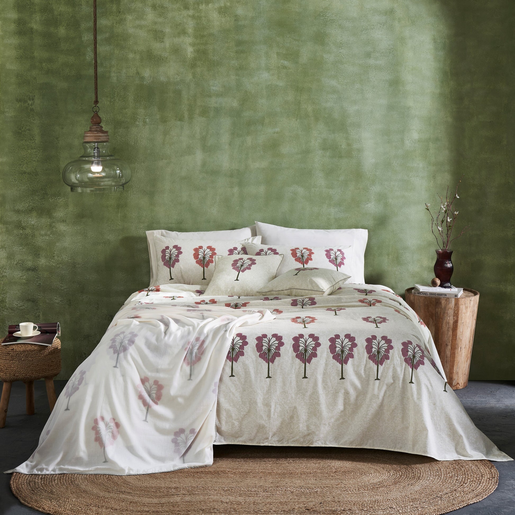 Fig Block Print Bedding Set