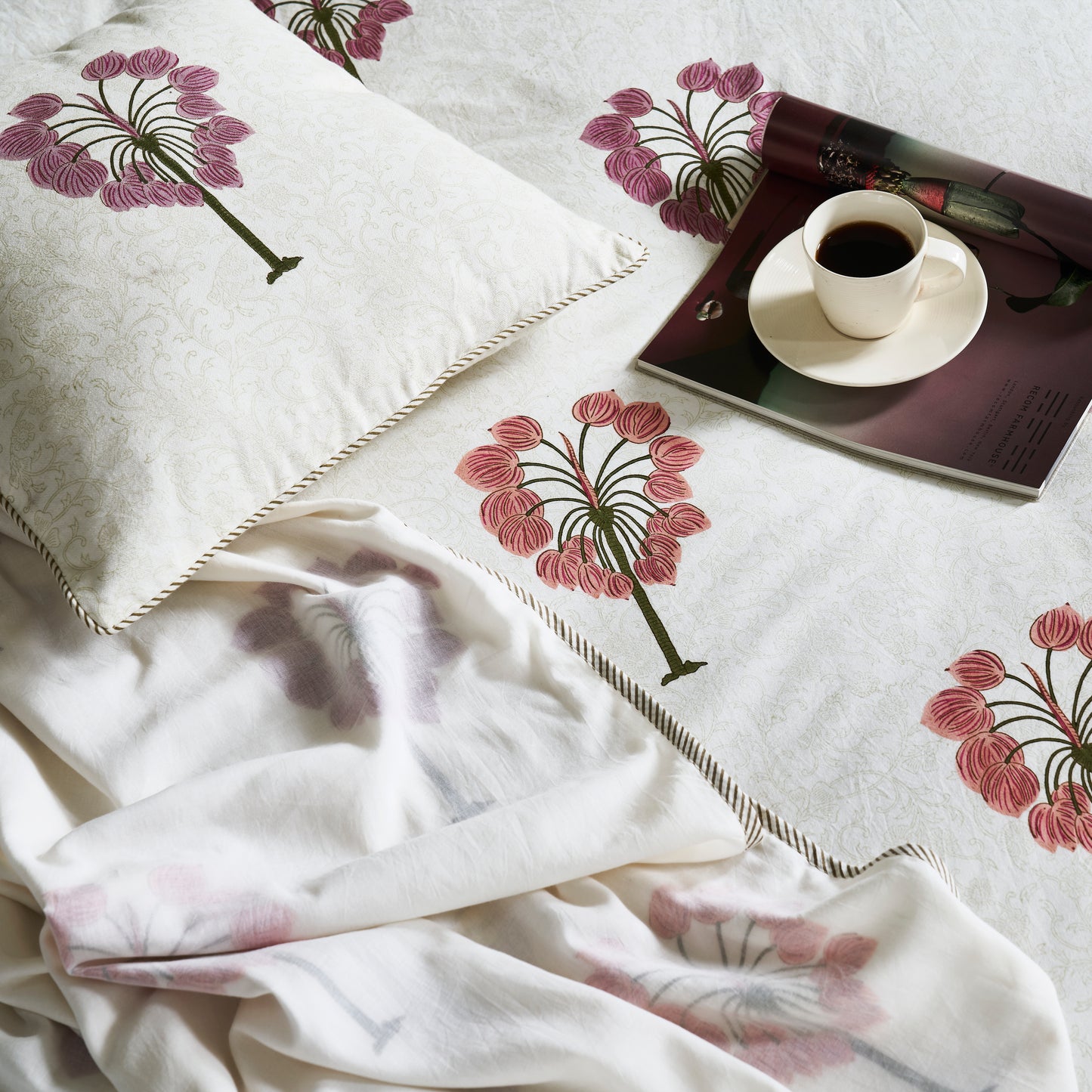 Fig Block Print Bedding Set