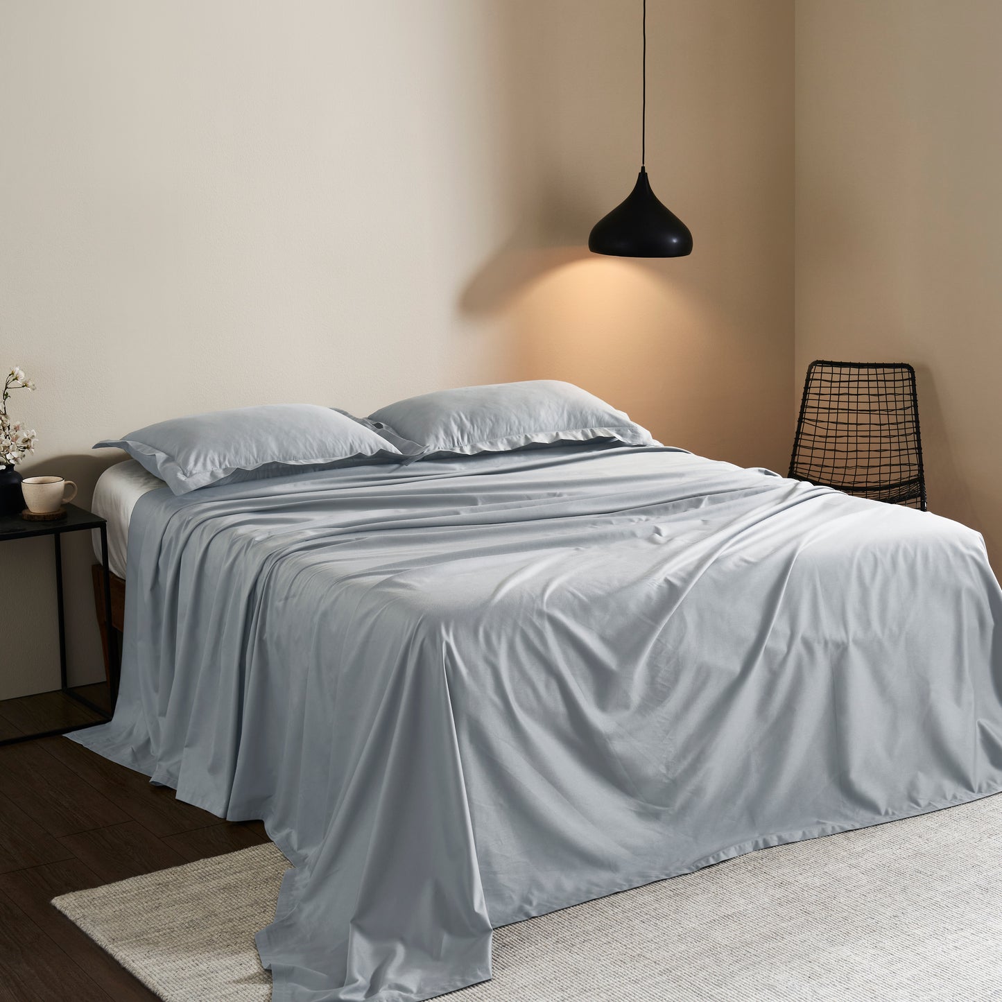 FAGOTING STITCH PLAIN BEDSHEET - 500TC