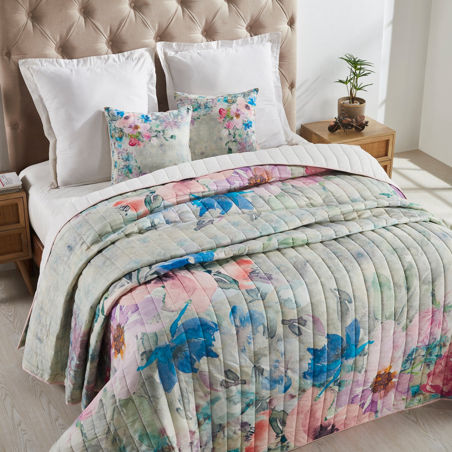 Grey Mullet Digital Printed Bedding Set