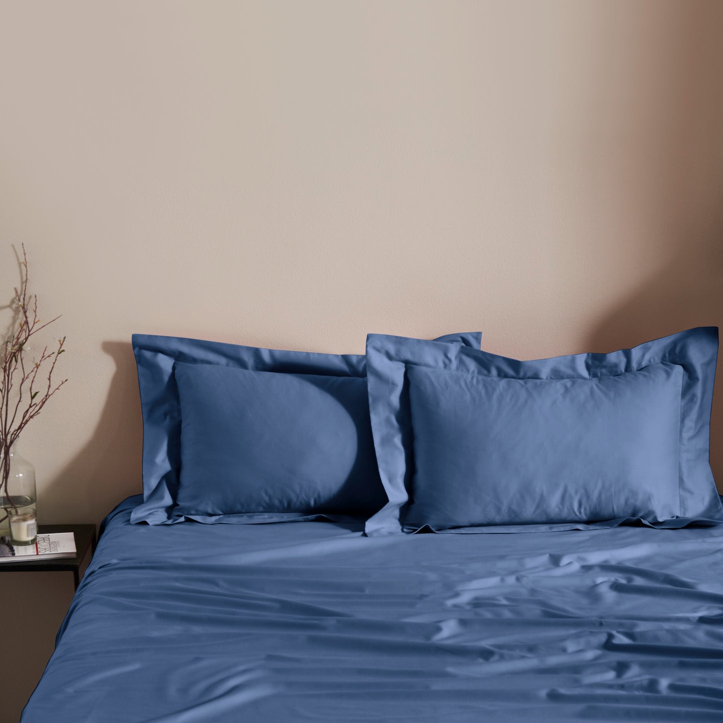 FAGOTING STITCH PLAIN BEDSHEET - 500TC