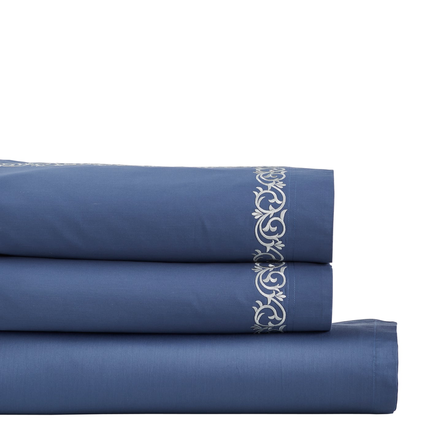 Barrow Embroidered Blue Bedsheet Set