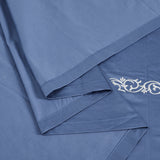 Barrow Embroidered Blue Bedsheet Set