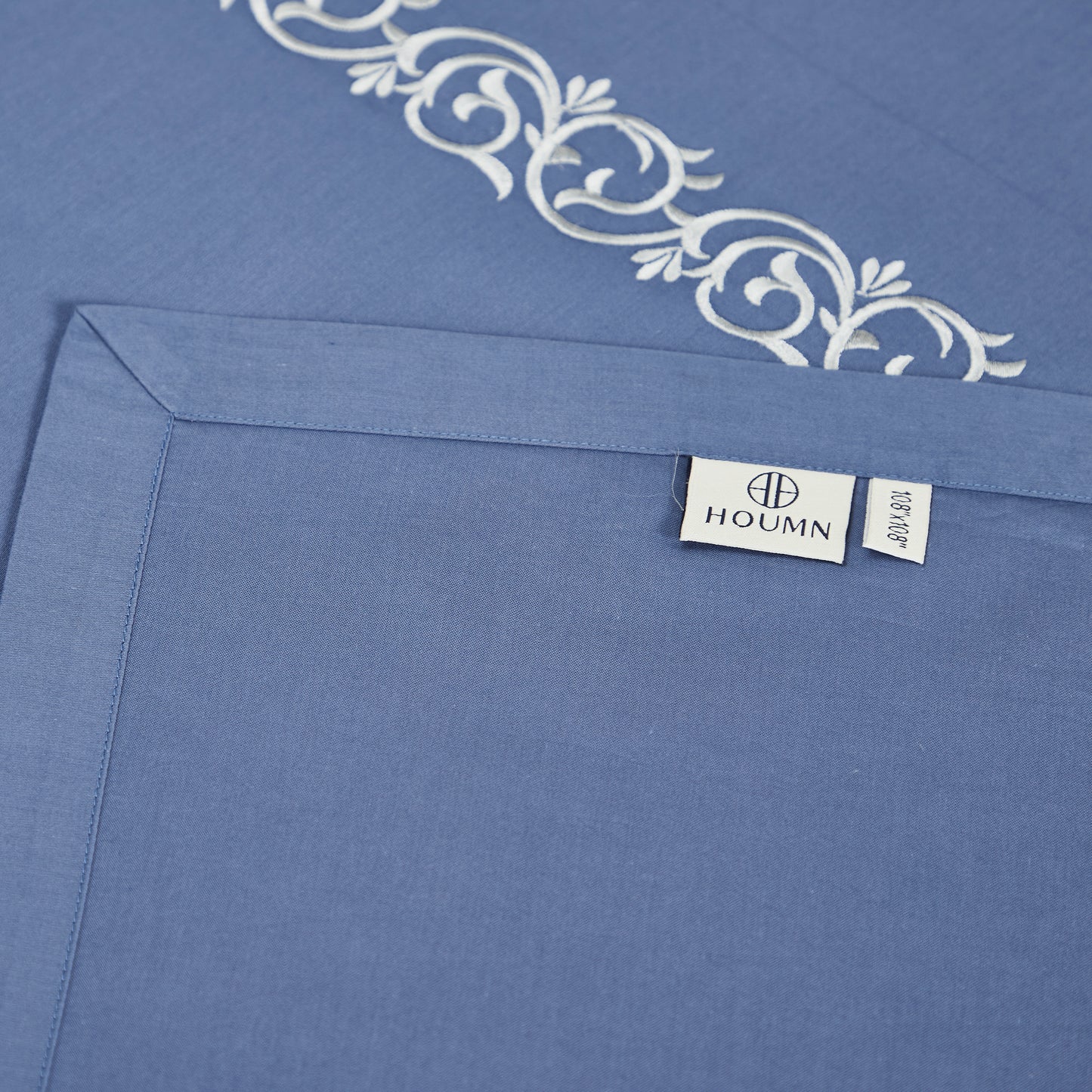 Barrow Embroidered Blue Bedsheet Set