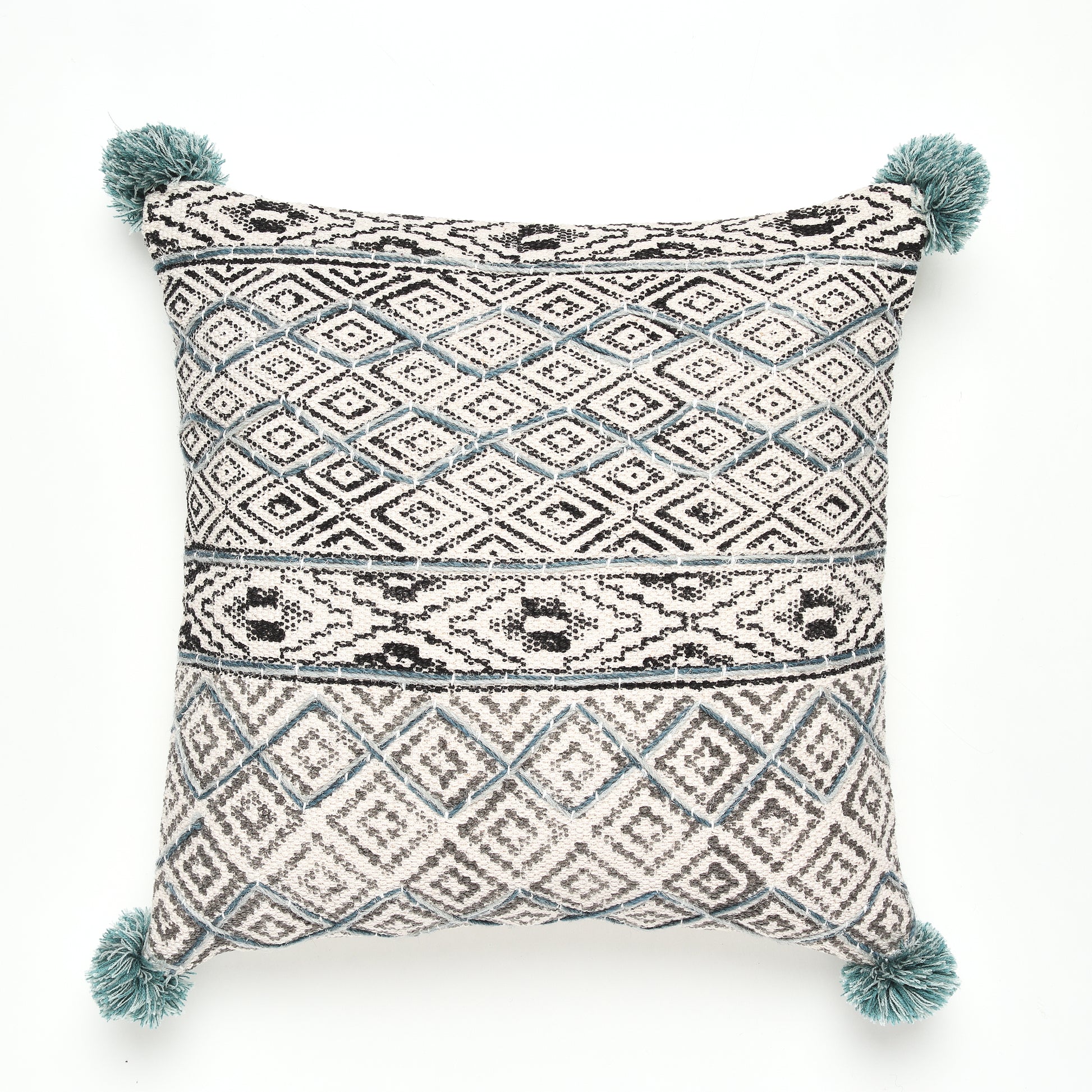 Vignette Cotton Printed Cushion Cover | Houmn