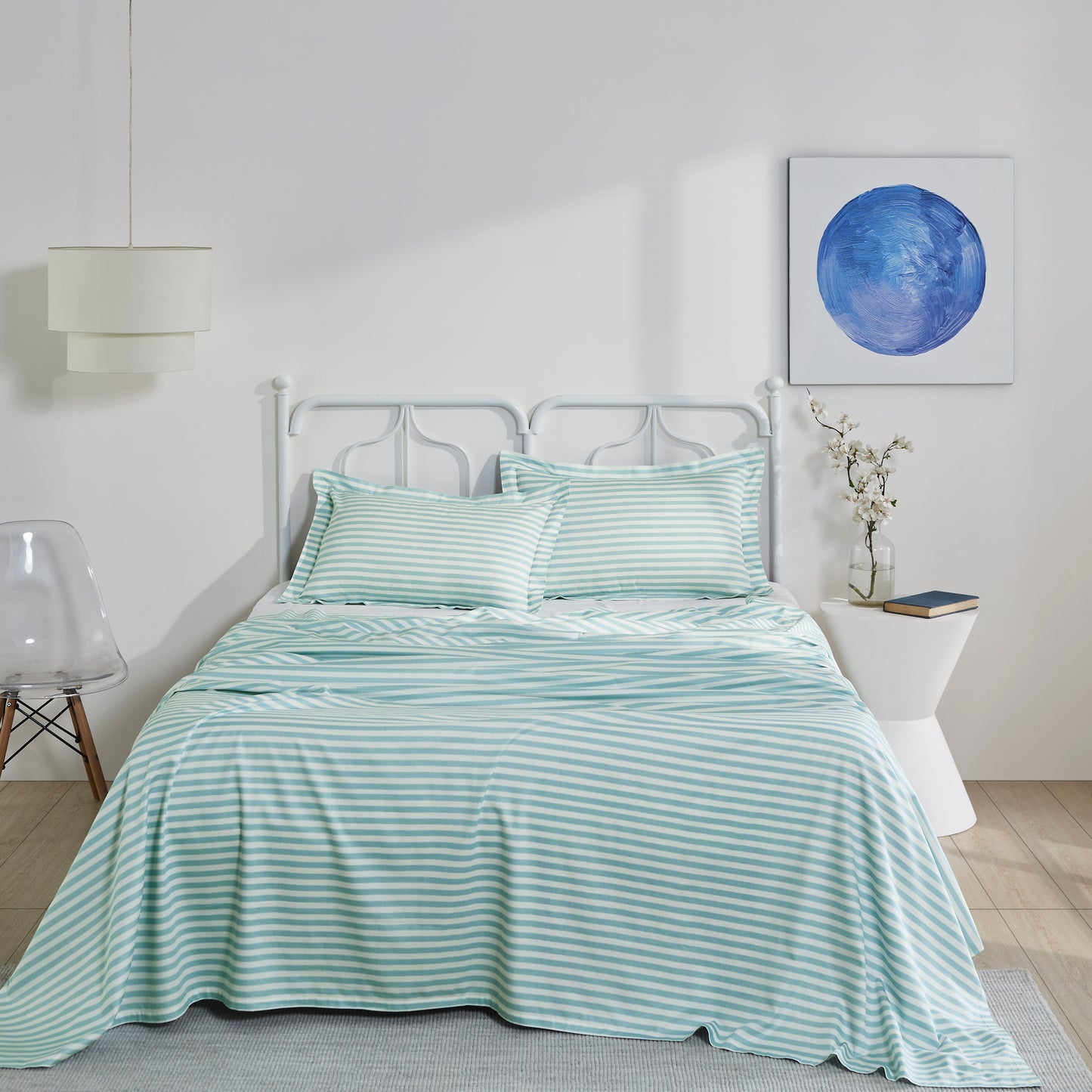 STRIPE PLAIN BEDSHEET - 400TC