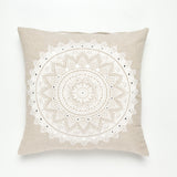 Twilight Cushion Cover with Mirror Work in Ivory