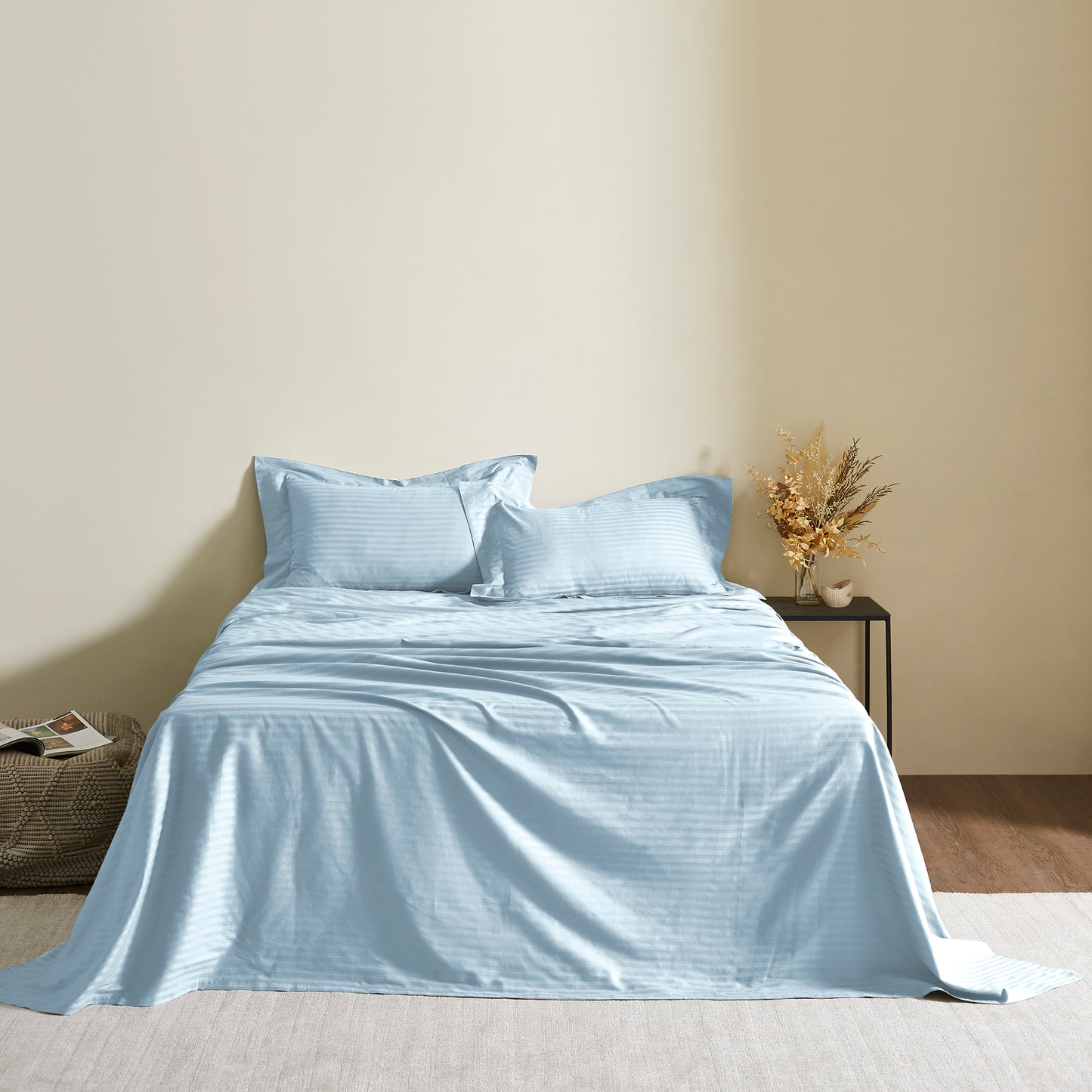 TREE STITCH STRIPE BEDSHEET - 300TC