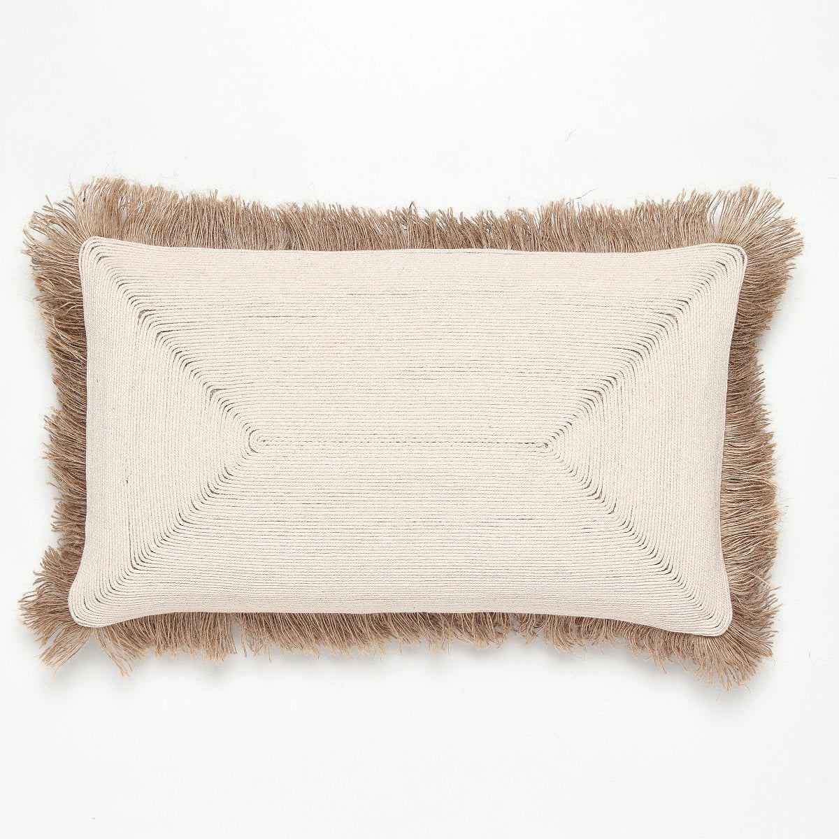 Arcane Embroidered Cushion Cover in Cream | Houmn