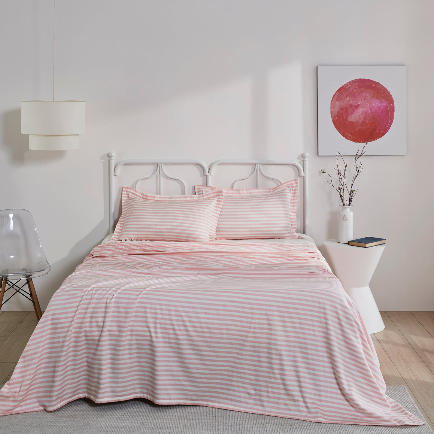 STRIPE PLAIN BEDSHEET - 400TC