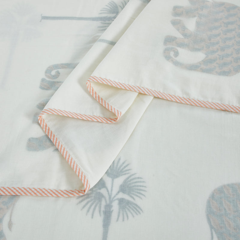 ELEPHANT BLOCK PRINTED BEDDING SET