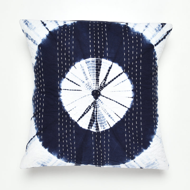 Beyond Cushion Cover Tie Dye with Kantha