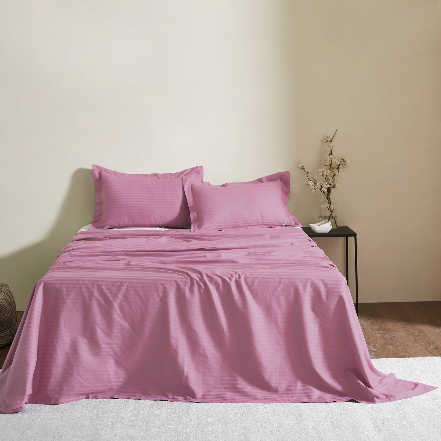 TREE STITCH STRIPE BEDSHEET - 300TC