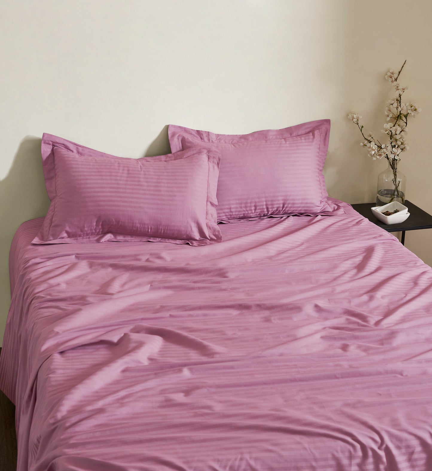 TREE STITCH STRIPE BEDSHEET - 300TC