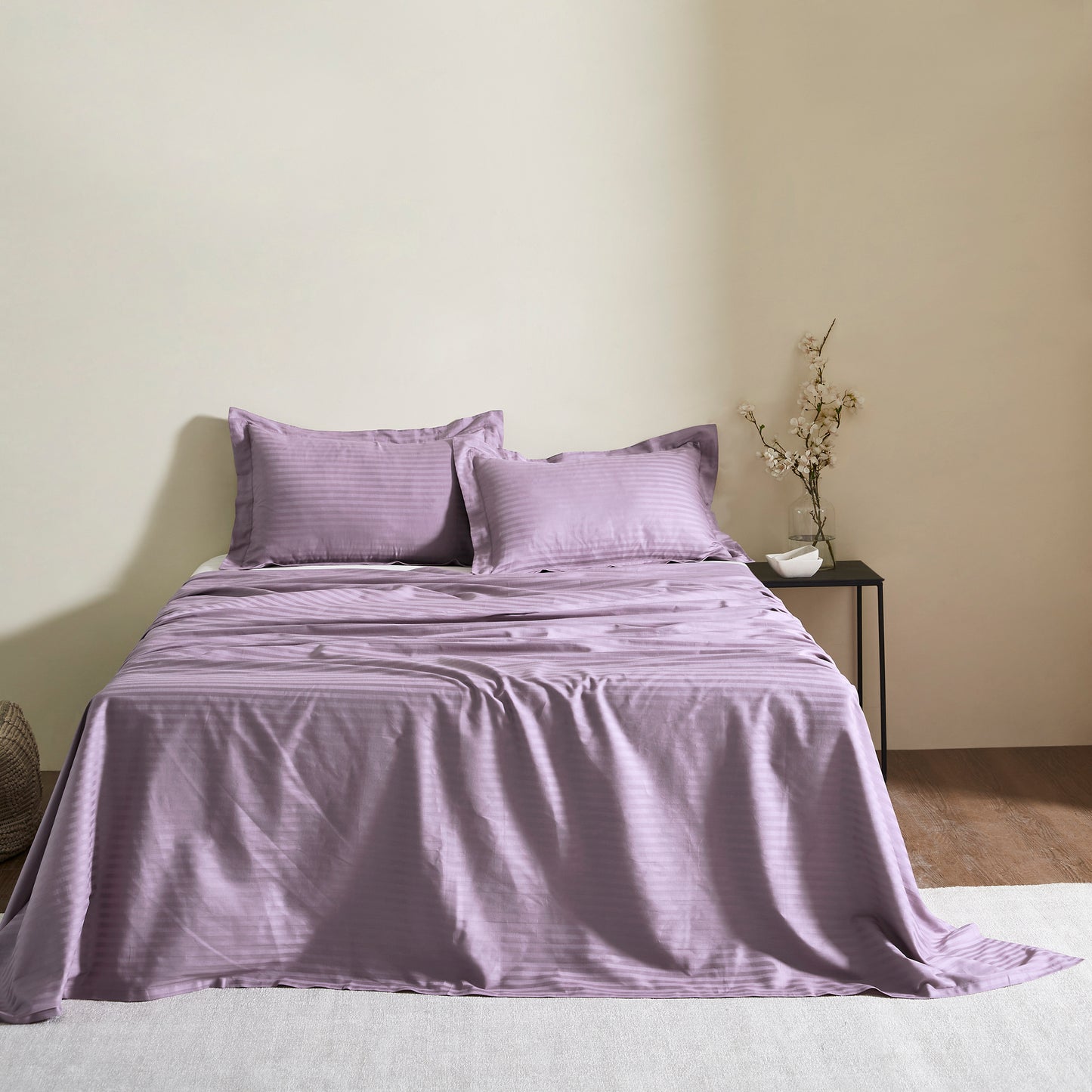 TREE STITCH STRIPE BEDSHEET - 300TC