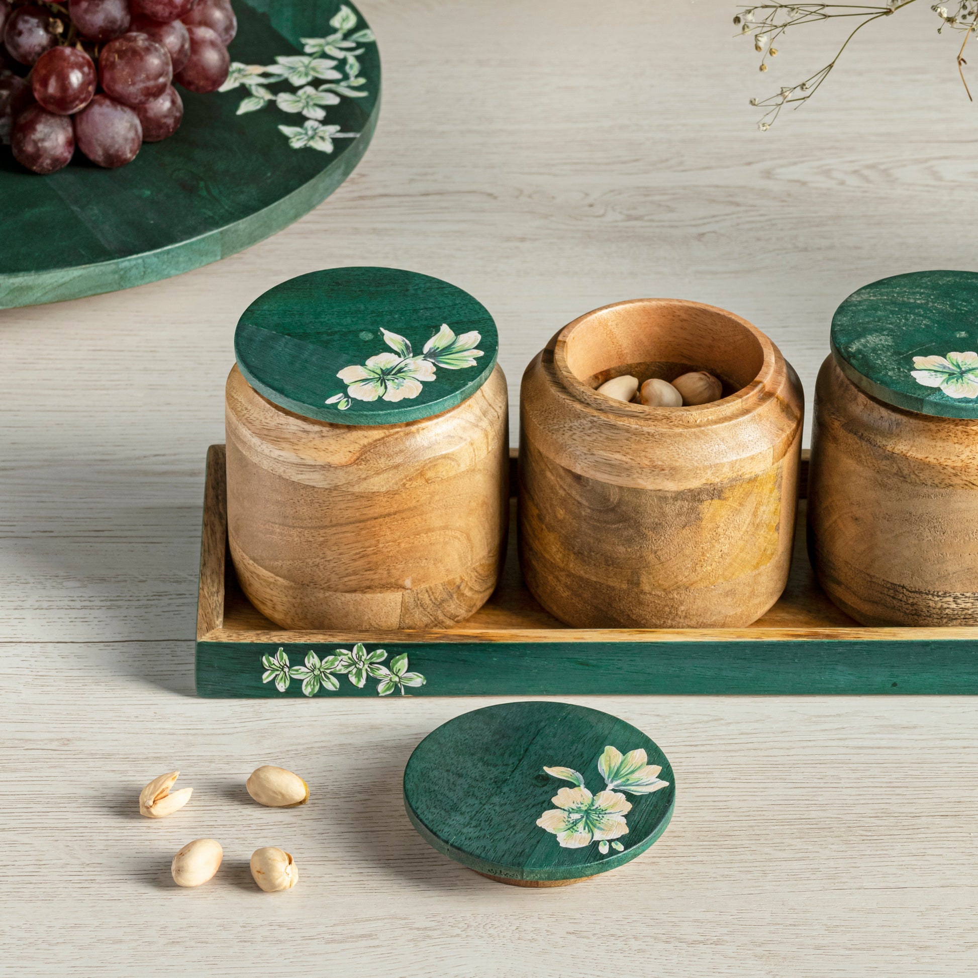 Brunnera Tray With Iris Jars | Houmn