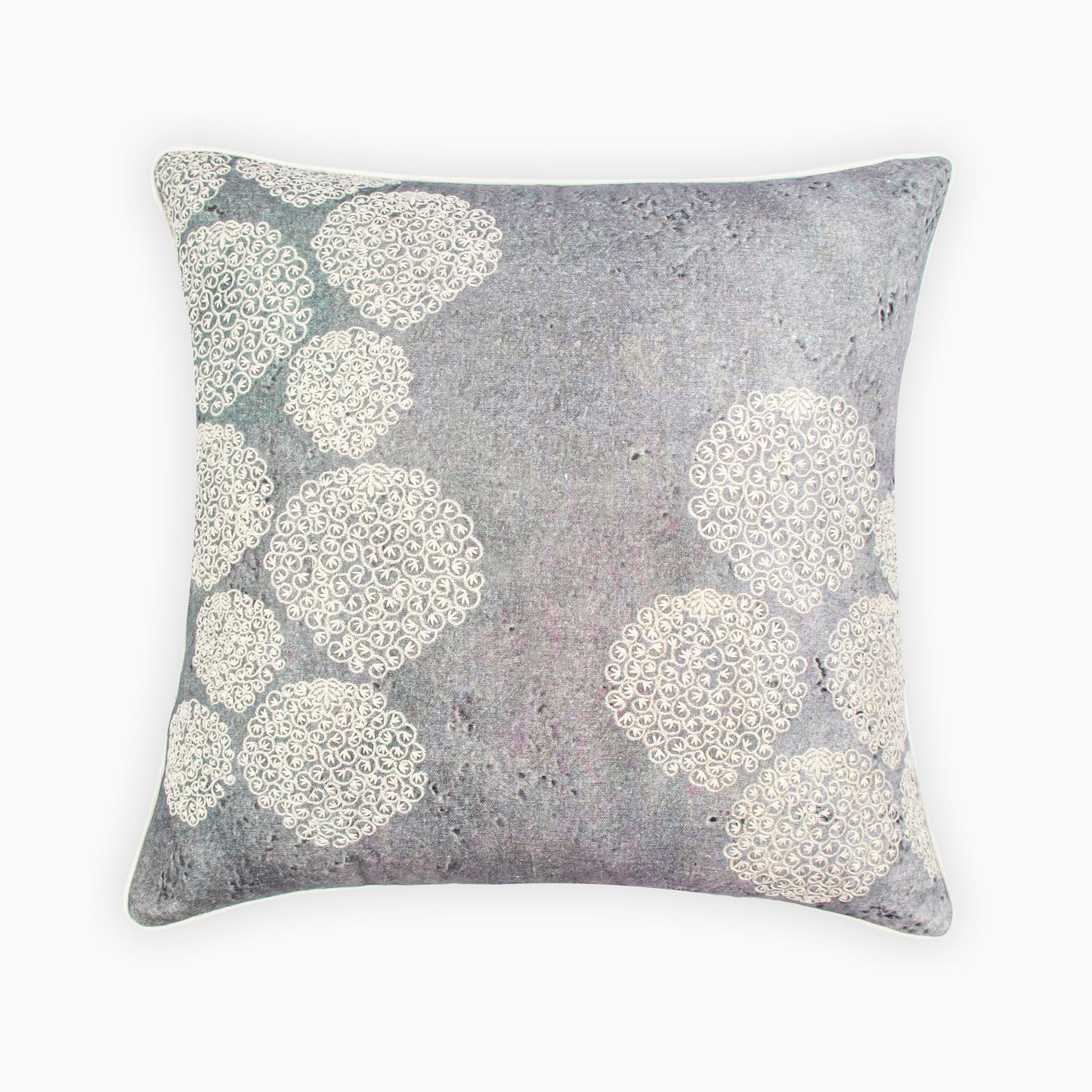 Aether Embroidered Cushion Cover with Digital Print | Houmn