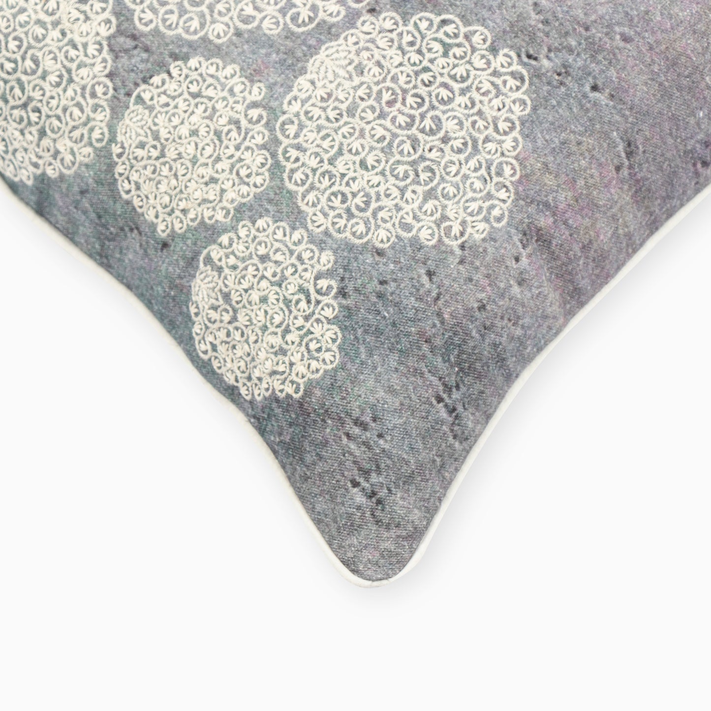 Aether Embroidered Cushion Cover with Digital Print | Houmn