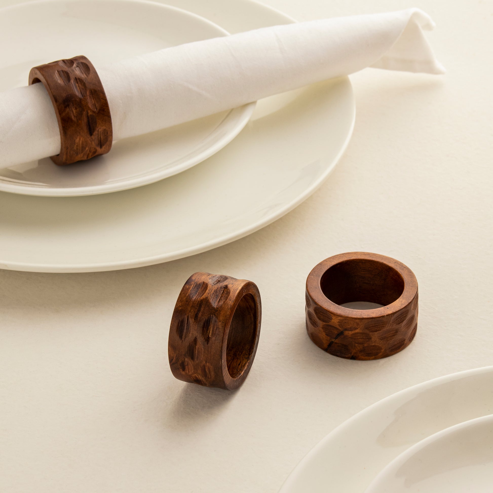 Winceyyete 4 pcs Hammer Napkin Rings | Houmn