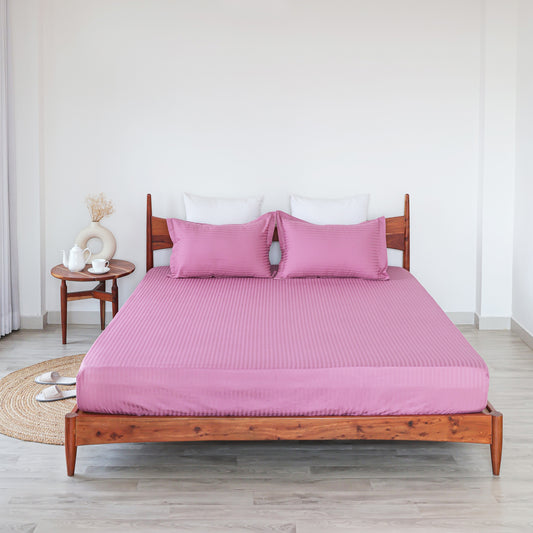 Blush Fitted Bedsheet Set | Houmn