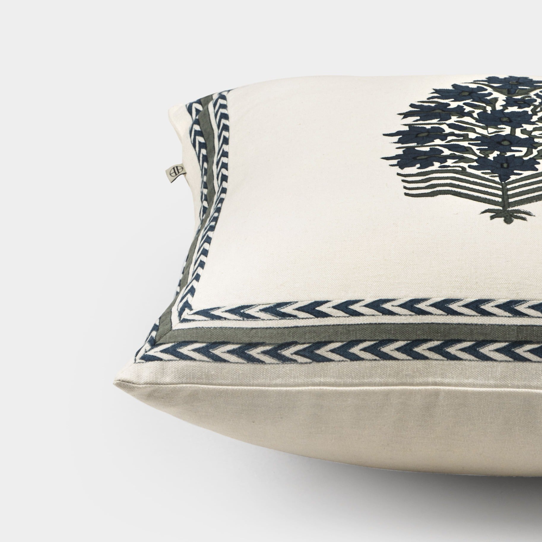 Areca Block Printed Cushion Cover | Houmn