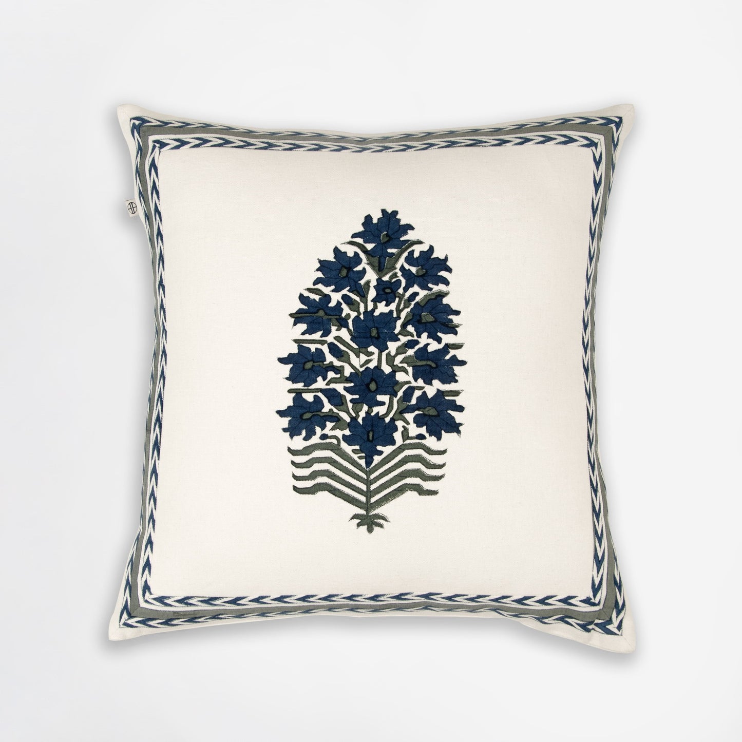 Areca Block Printed Cushion Cover | Houmn